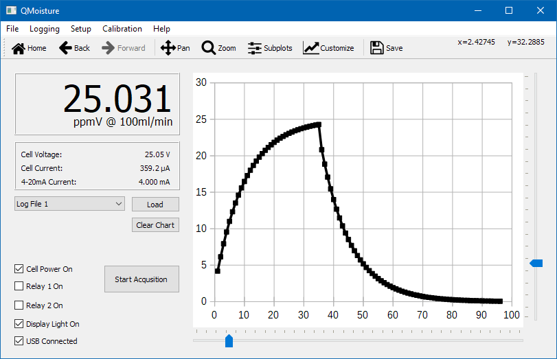 Q-Moisture Screenshot of Q-Moisture Software