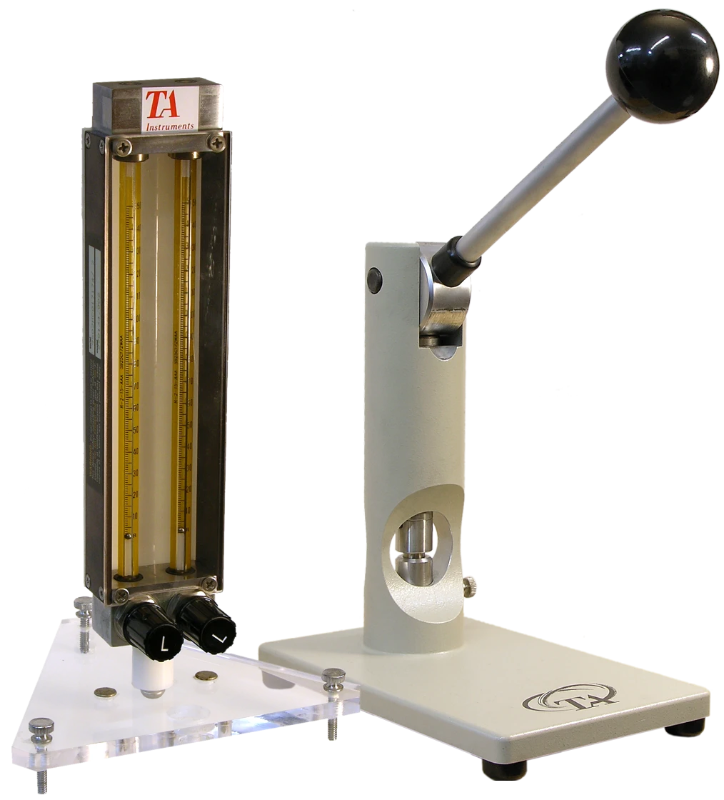 Rotameter and sample press