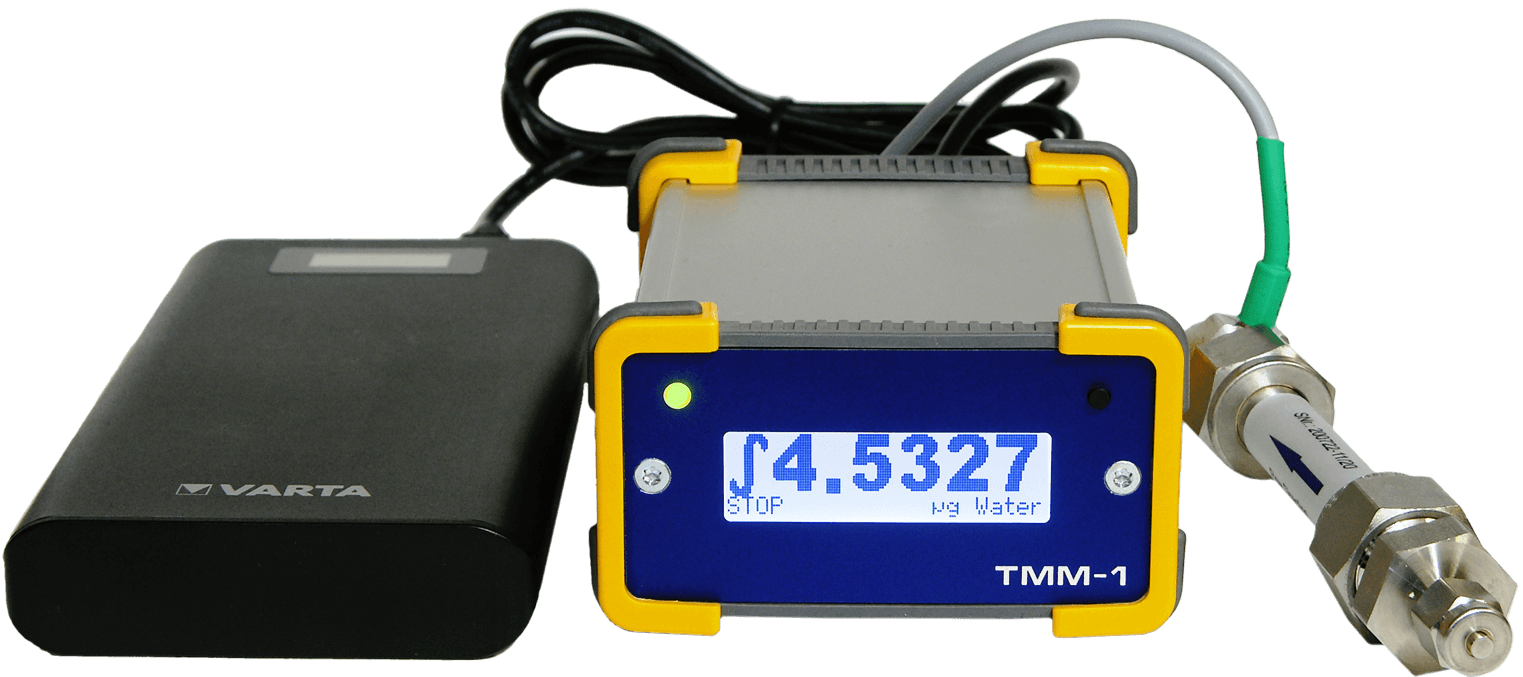 Feldeinsatz des TMM-1
mit USB-Powerbank TMM-1 mit Zelle and USB-Powerbank